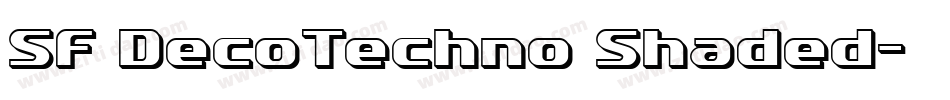 SF DecoTechno Shaded字体转换